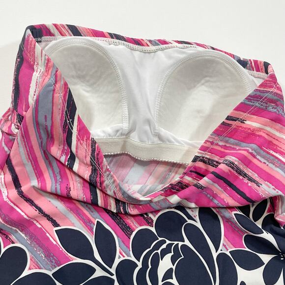 Liz Claiborne Strapless Swim Top Size 8 Multi Colored - Picture 3 of 8